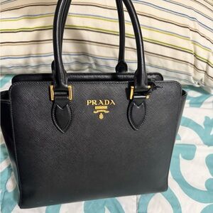 Prada Black Saffiano Leather Tote